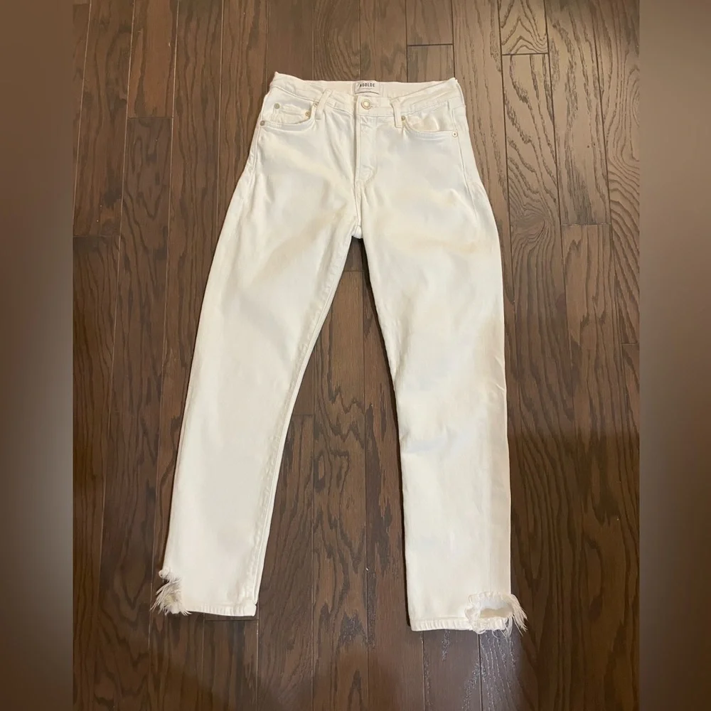 AGOLDE WHITE TONI JEANS SIZE 25